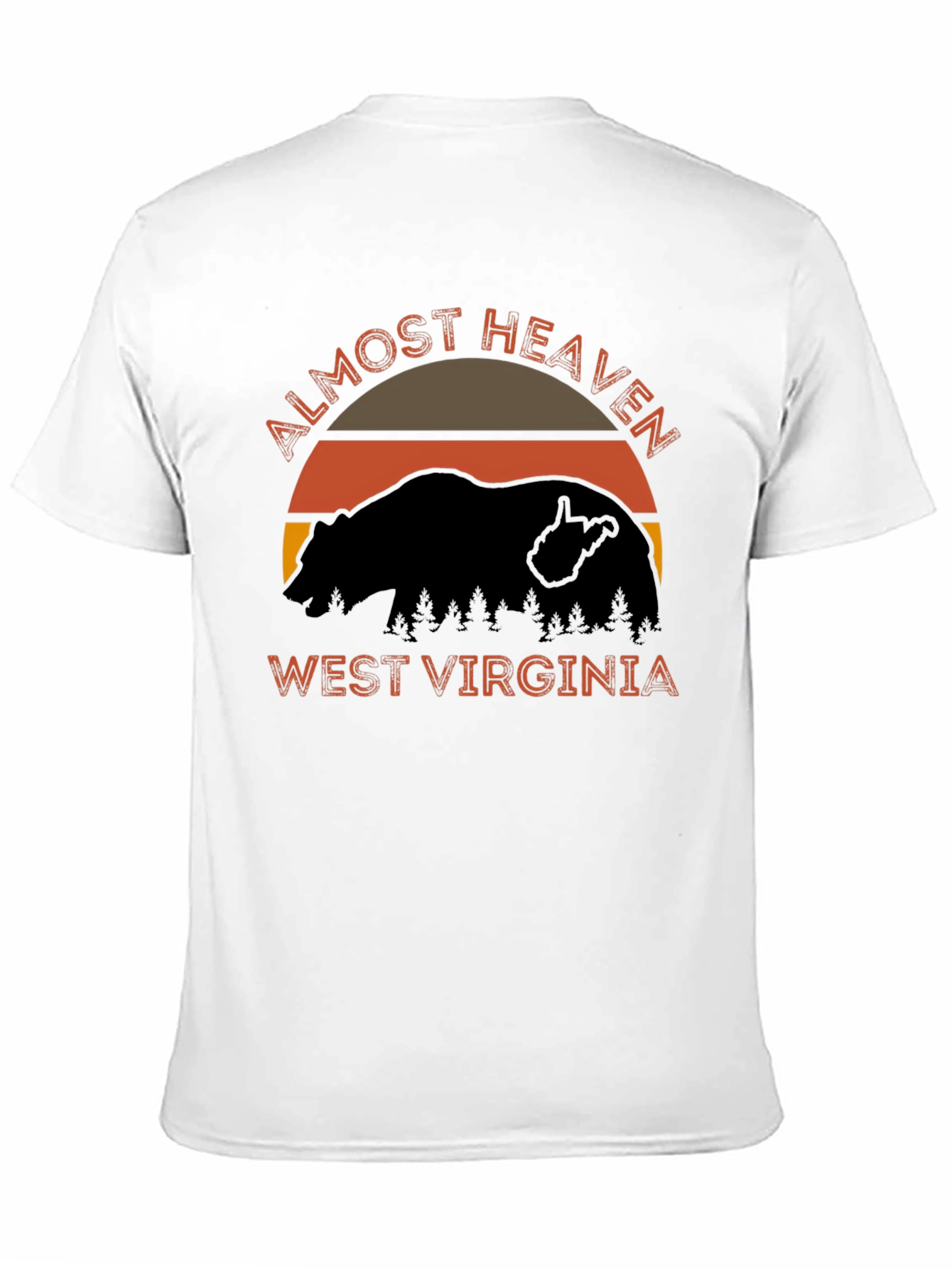Almost Heaven West Virginia Bear Graphic Tee