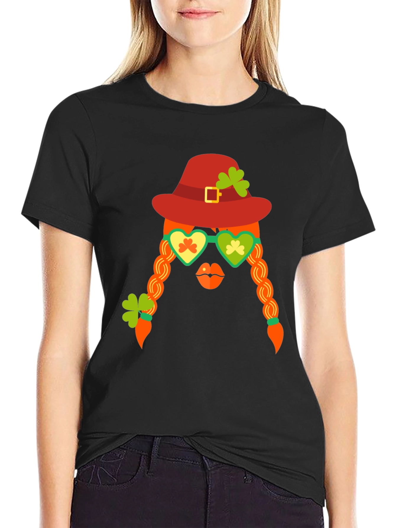 St. Patricks Day Graphic Tee - Leprechaun Girl