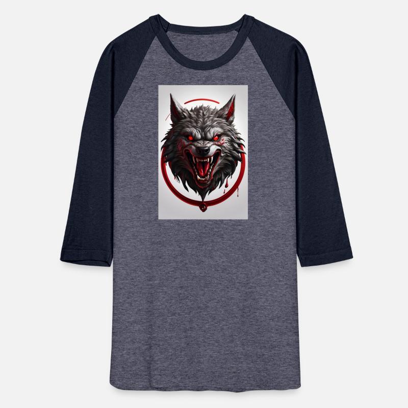 Default the head of an evil wolf with red eyes