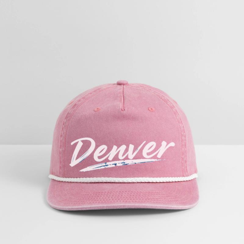 Denver Logo - Elegant White and Blue Script