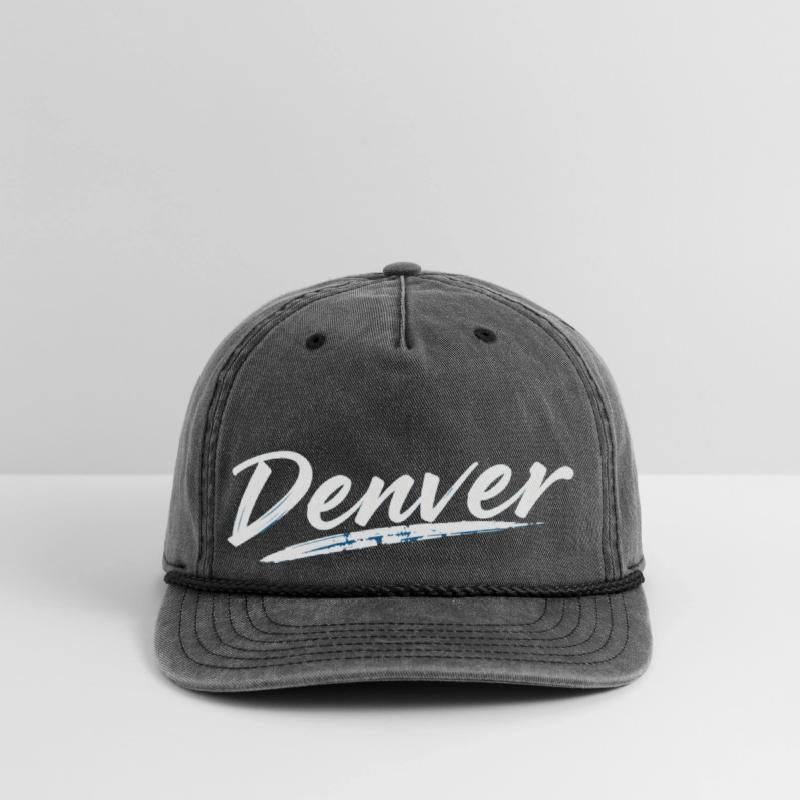 Denver Logo - Elegant White and Blue Script