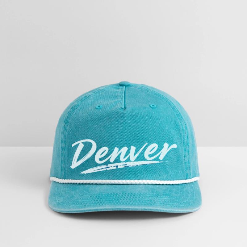 Denver Logo - Elegant White and Blue Script