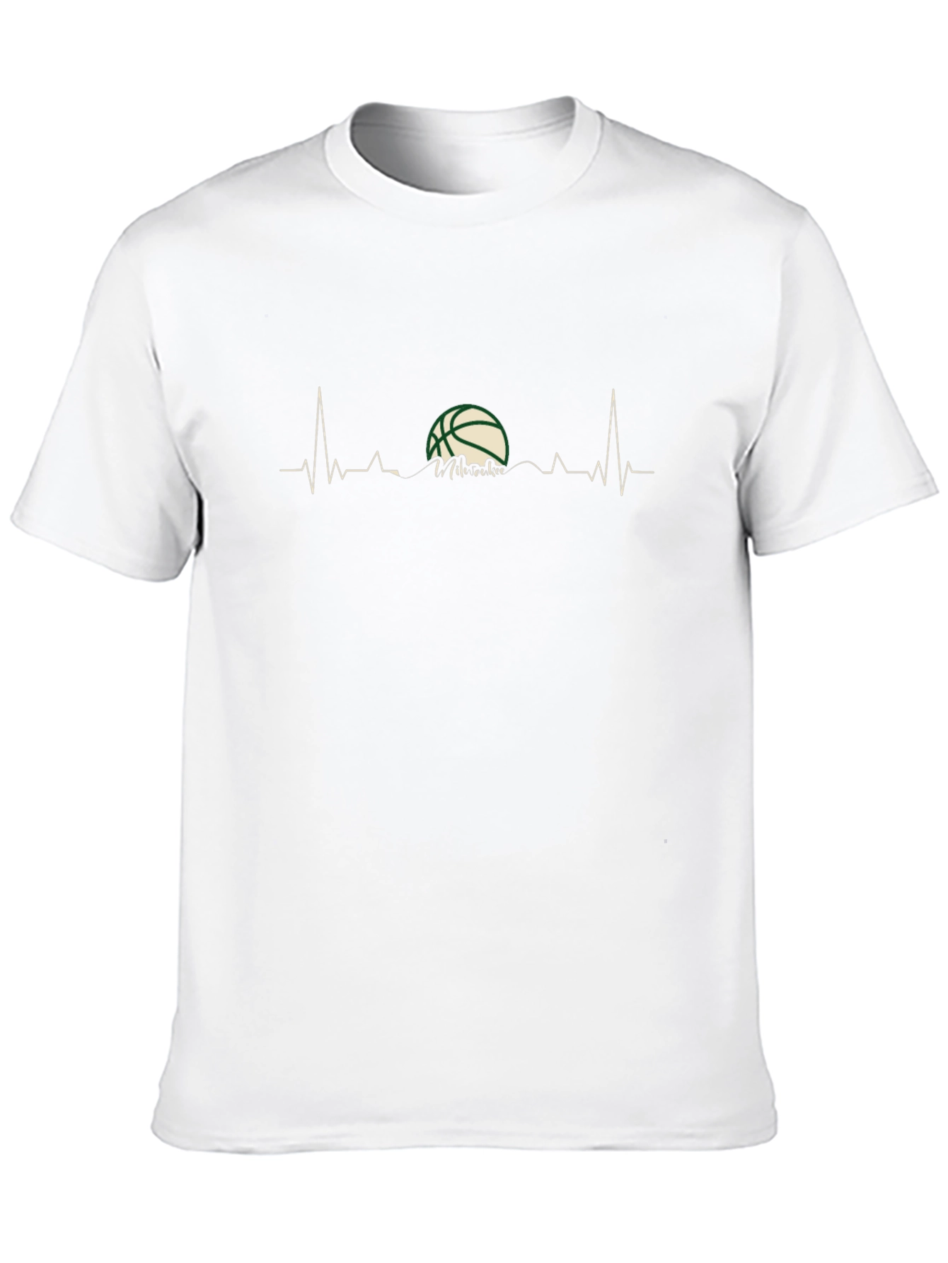 Basketball Heartbeat T-Shirt - Black