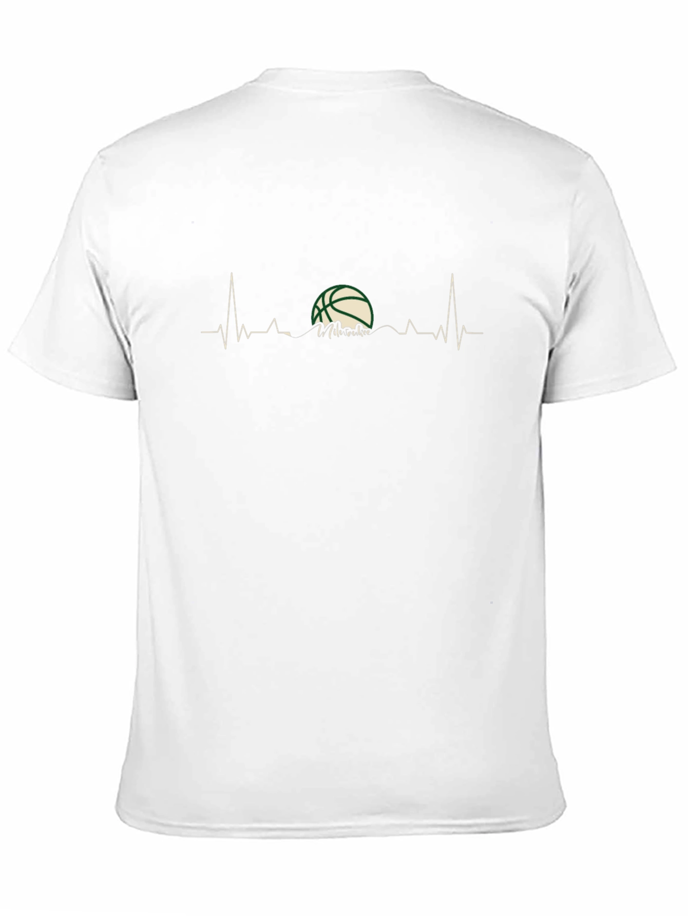 Basketball Heartbeat T-Shirt - Black