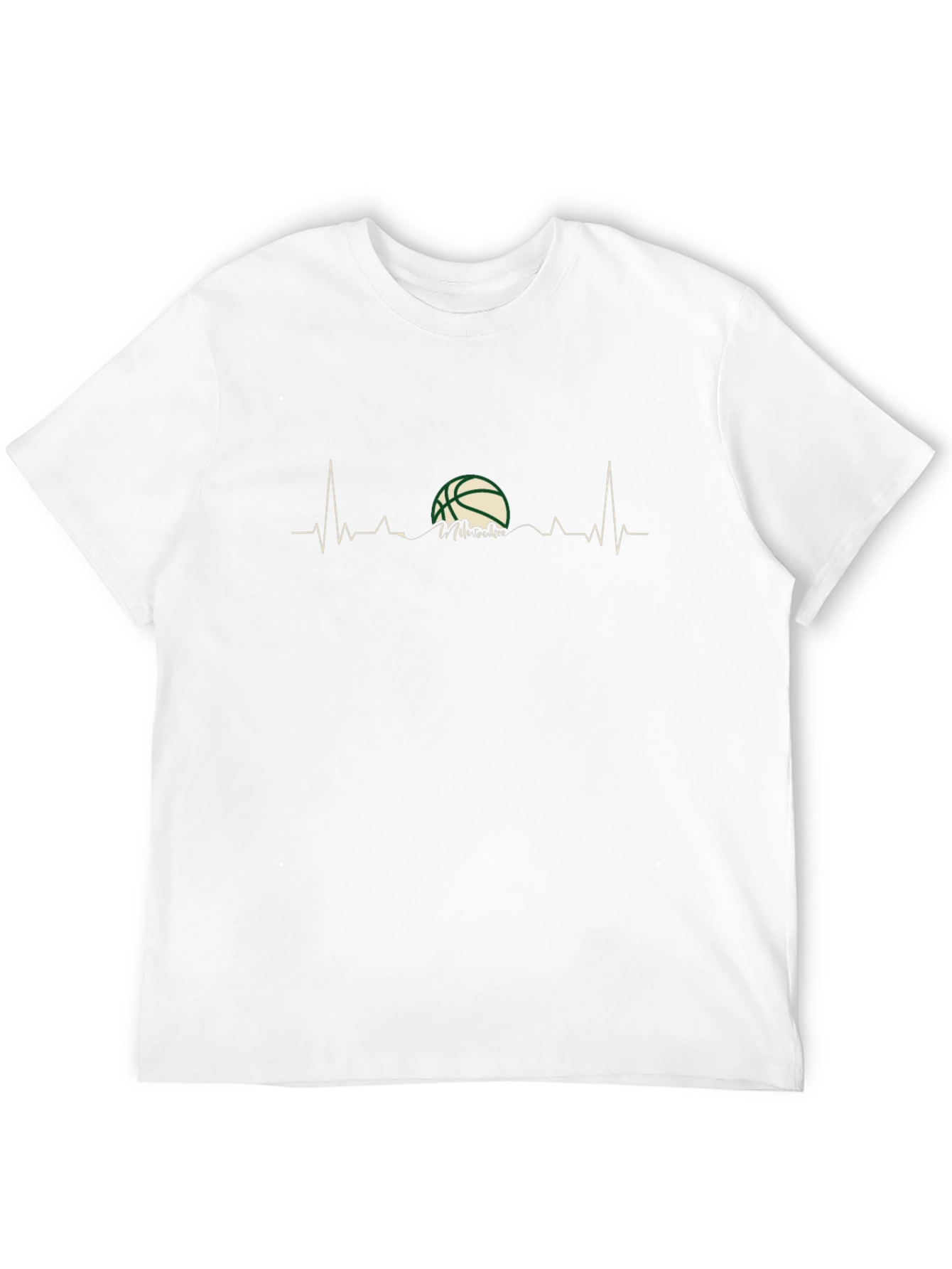 Basketball Heartbeat T-Shirt - Black