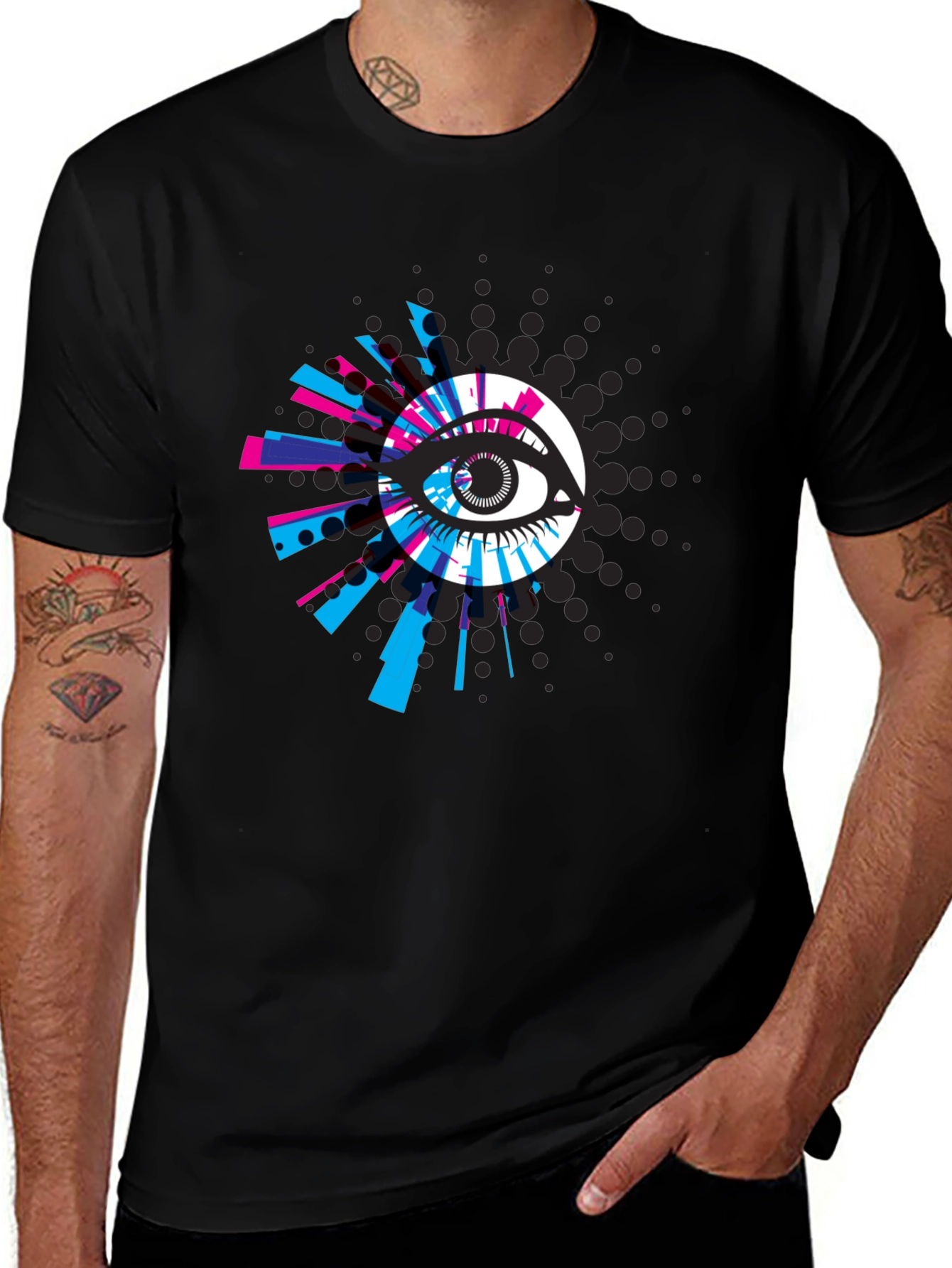 Eye Graphic Black T-Shirt - Modern Design
