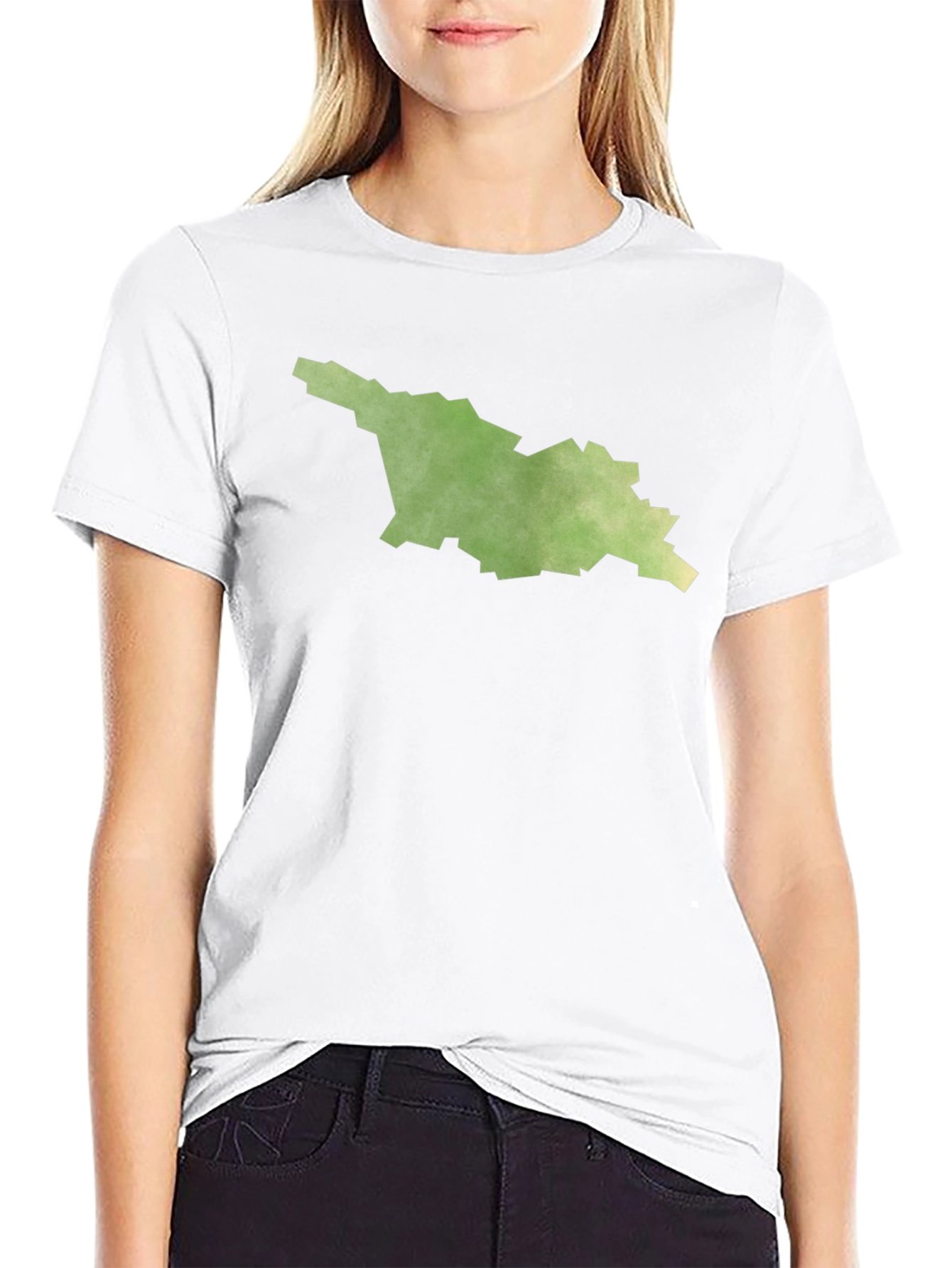Georgia State Map Black T-Shirt