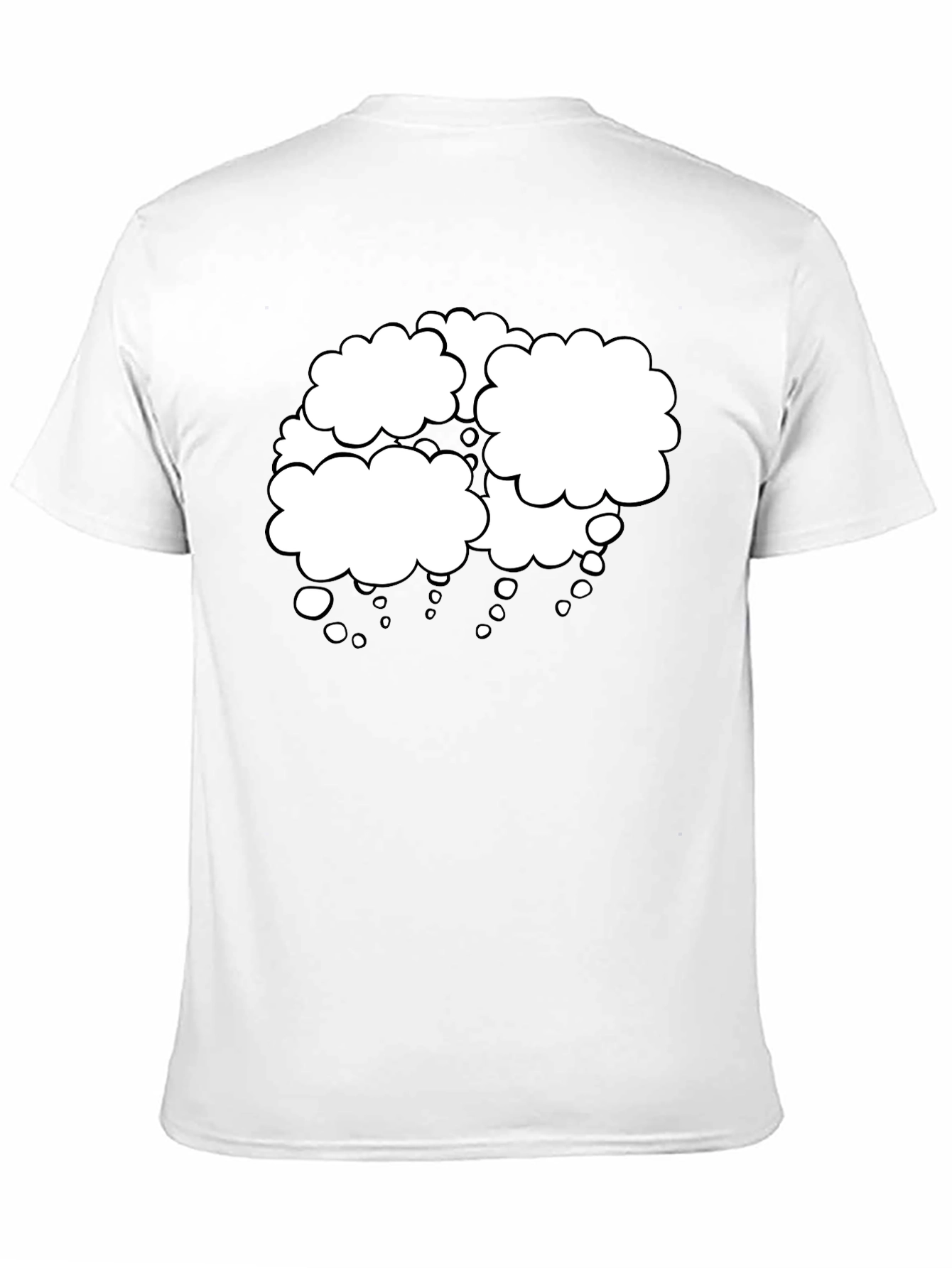 Mens Black T-Shirt with Think Bubble Design