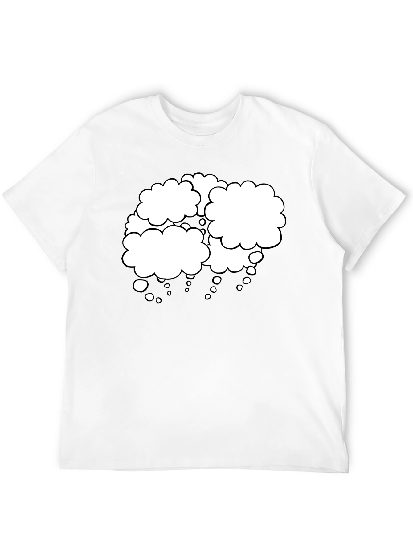 Mens Black T-Shirt with Think Bubble Design