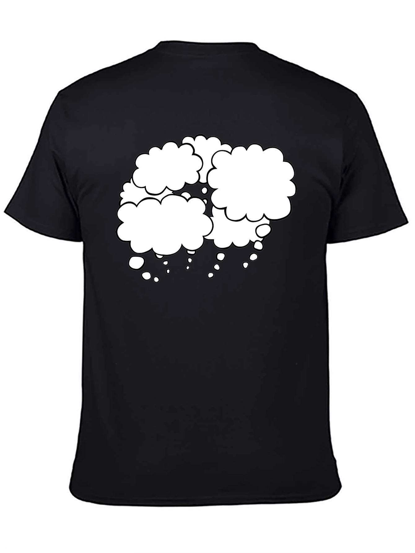 Mens Black T-Shirt with Think Bubble Design