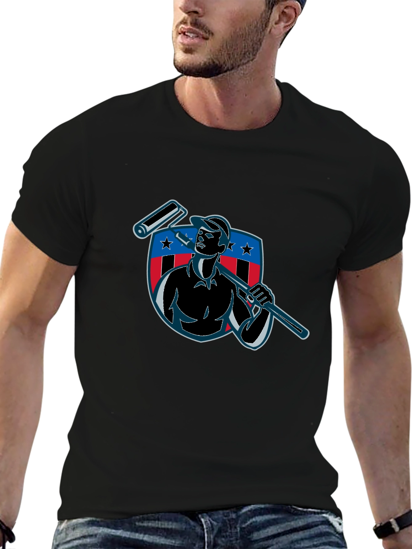 Patriotic Painter Graphic Tee - USA Pride