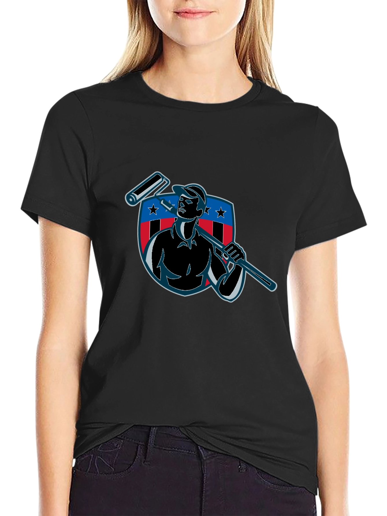 Patriotic Painter Graphic Tee - USA Pride