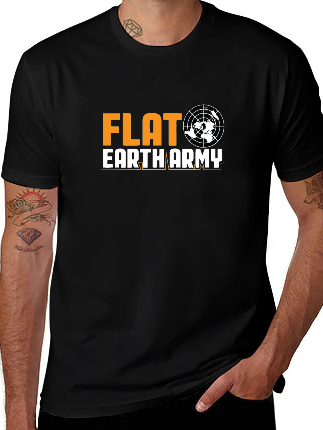 Flat Earth Army Graphic T-Shirt