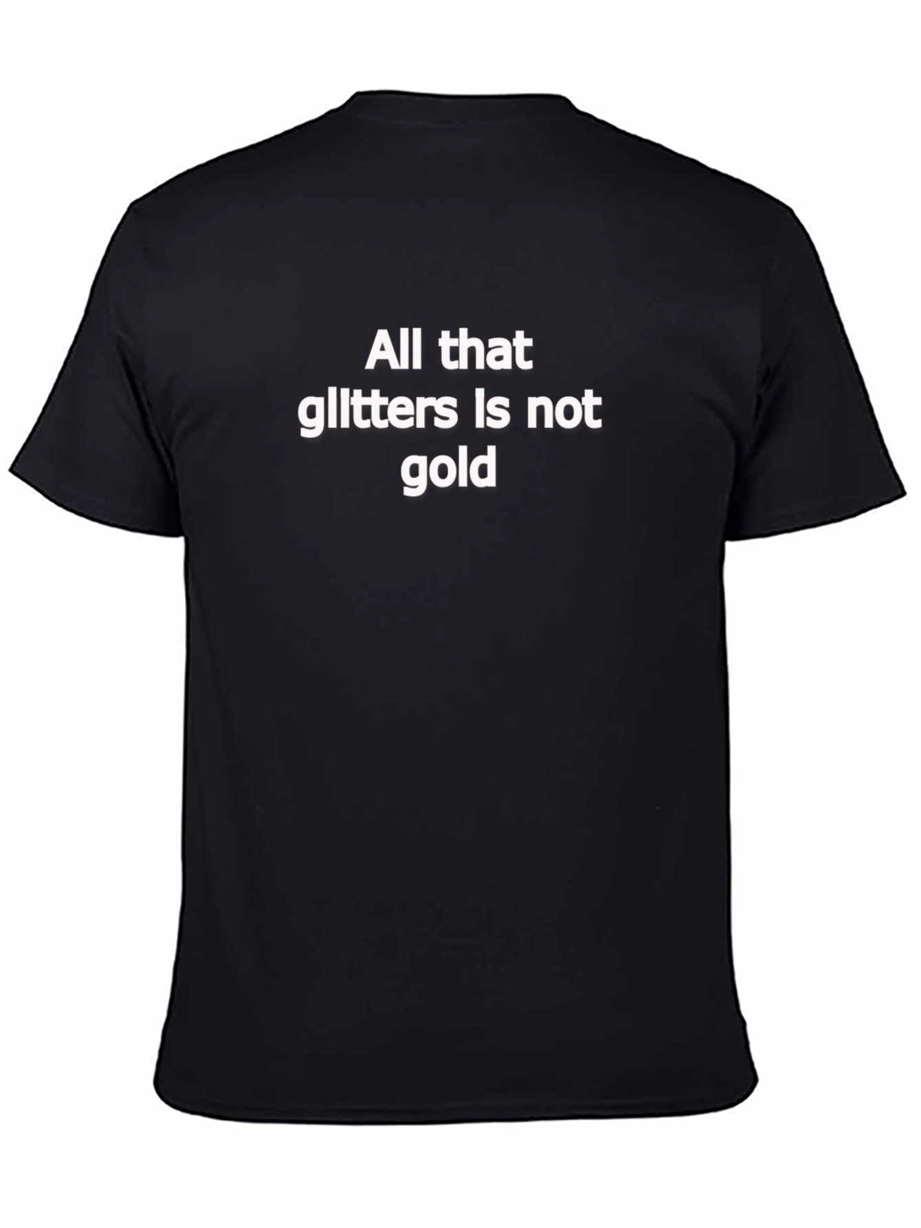 All That Glitters T-Shirt - Black Crew Neck Tee