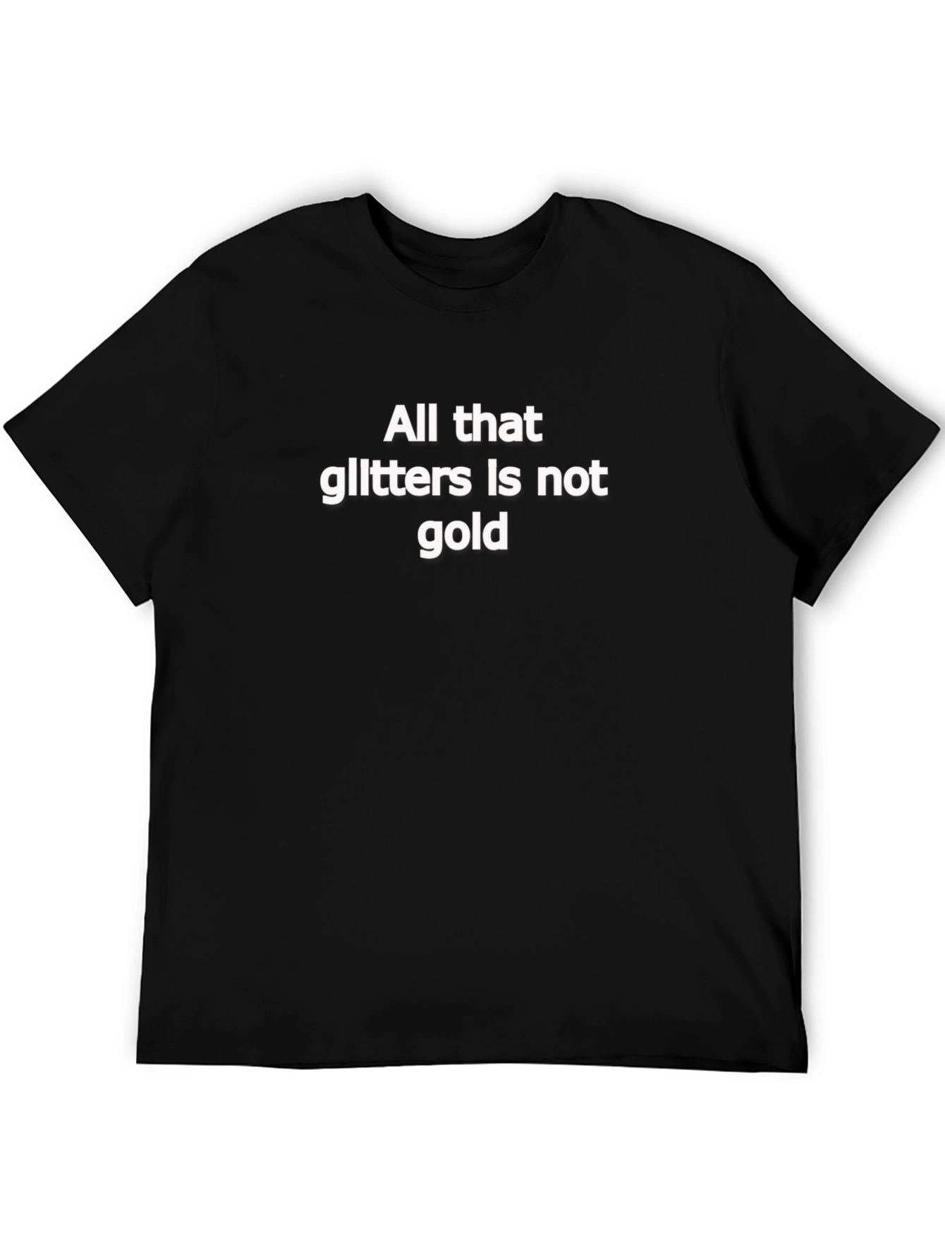 All That Glitters T-Shirt - Black Crew Neck Tee