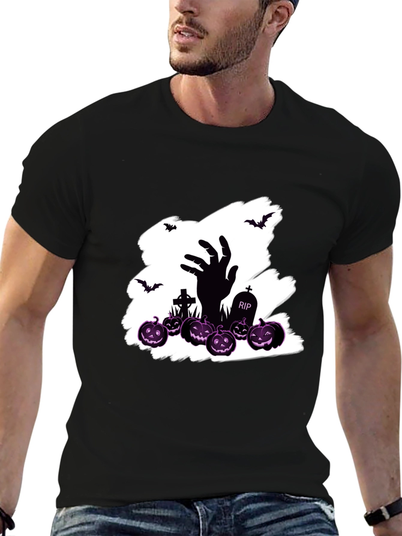 Halloween Zombie Hand Pumpkin T-Shirt