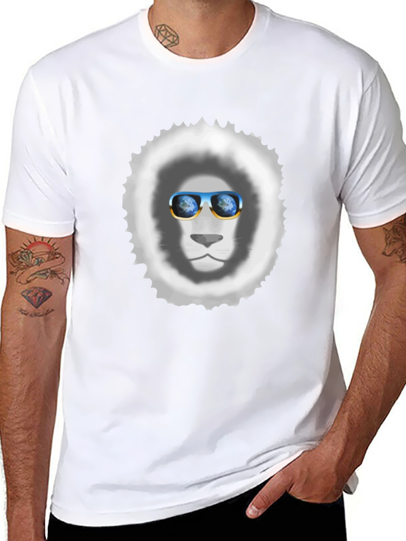 Cool Lion Sunglasses Graphic Tee