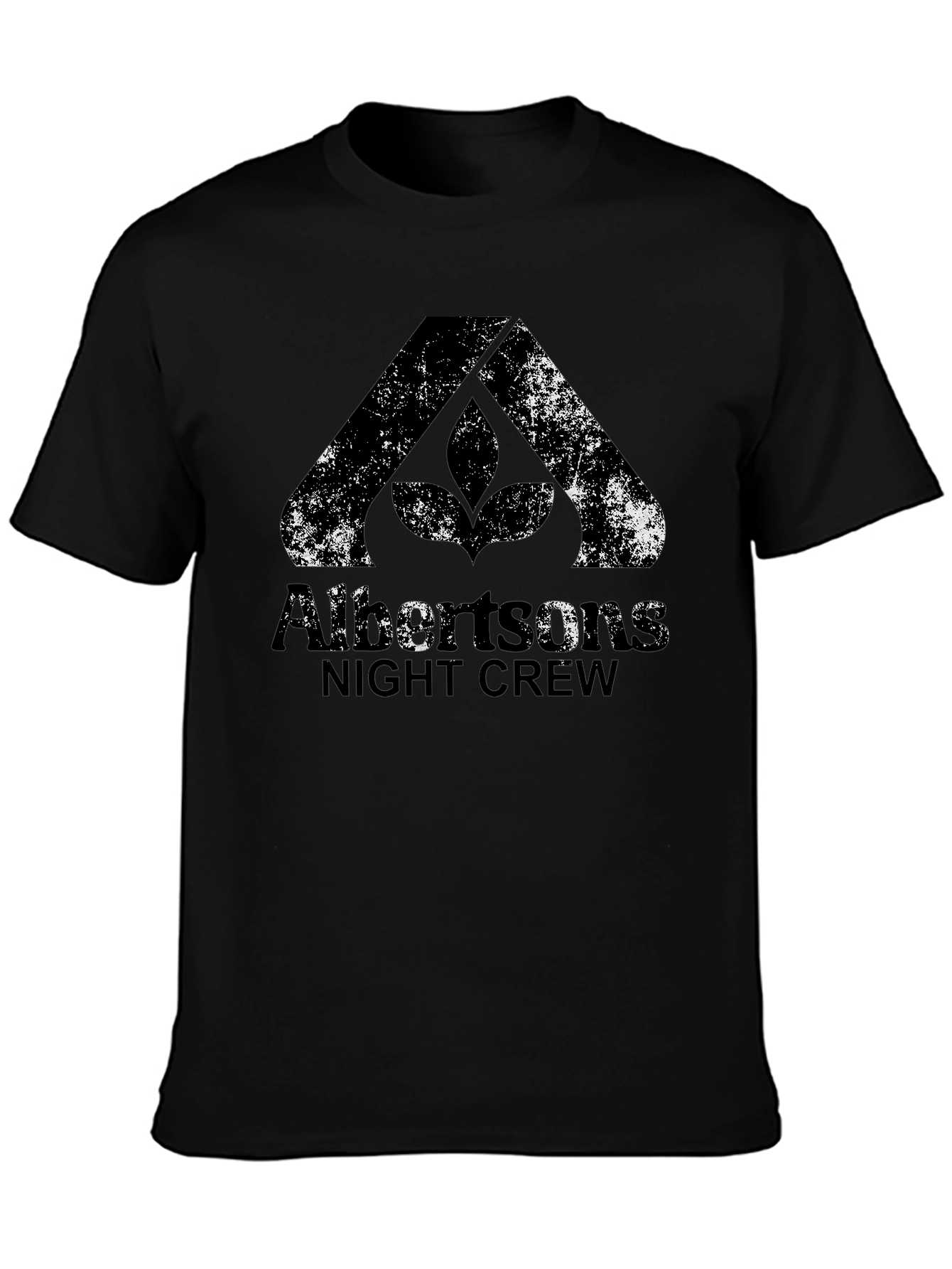 Albertsons Night Crew Black Graphic Tee