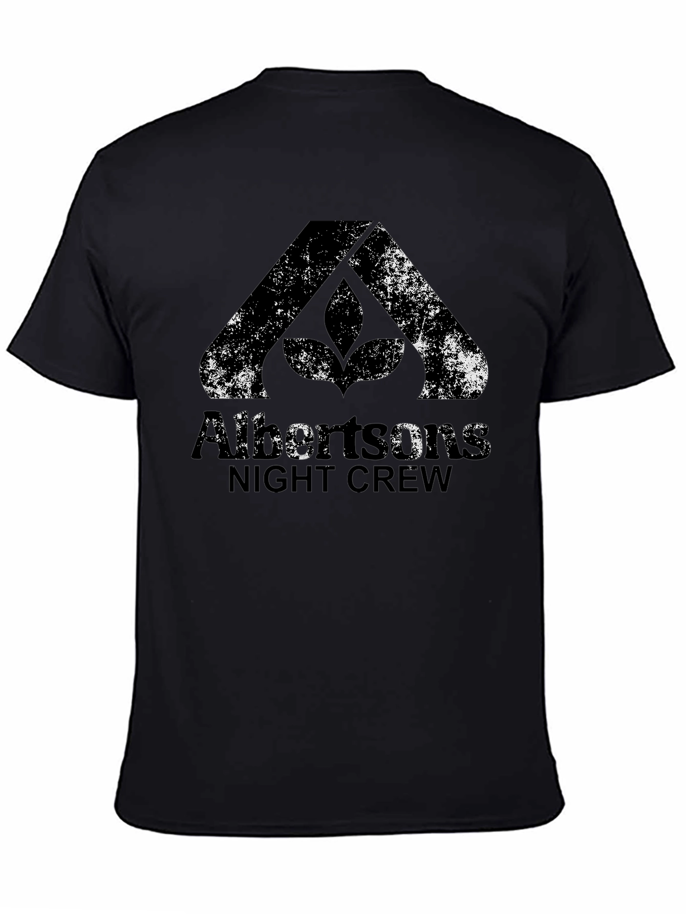 Albertsons Night Crew Black Graphic Tee