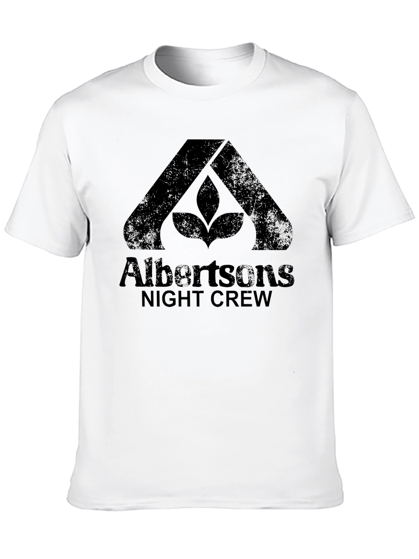 Albertsons Night Crew Black Graphic Tee