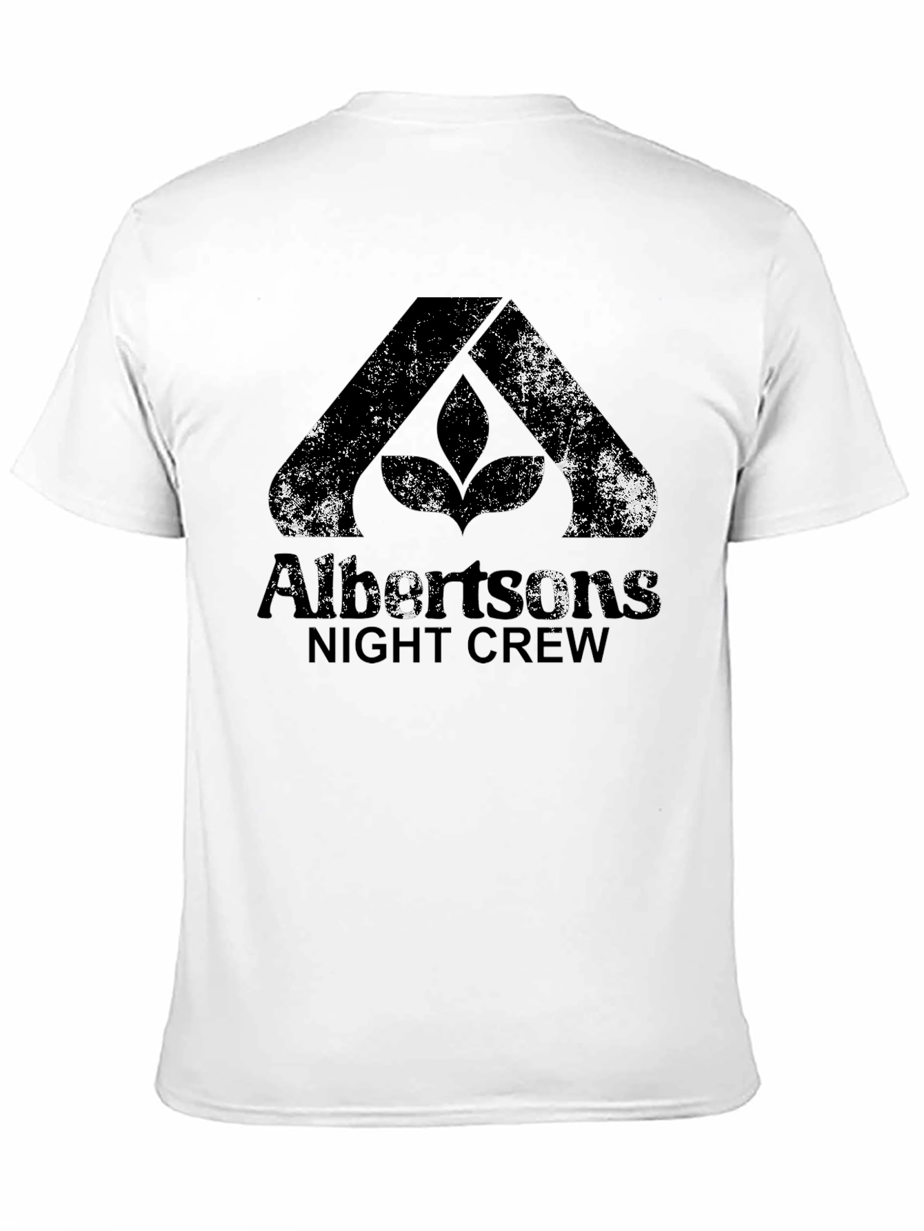 Albertsons Night Crew Black Graphic Tee