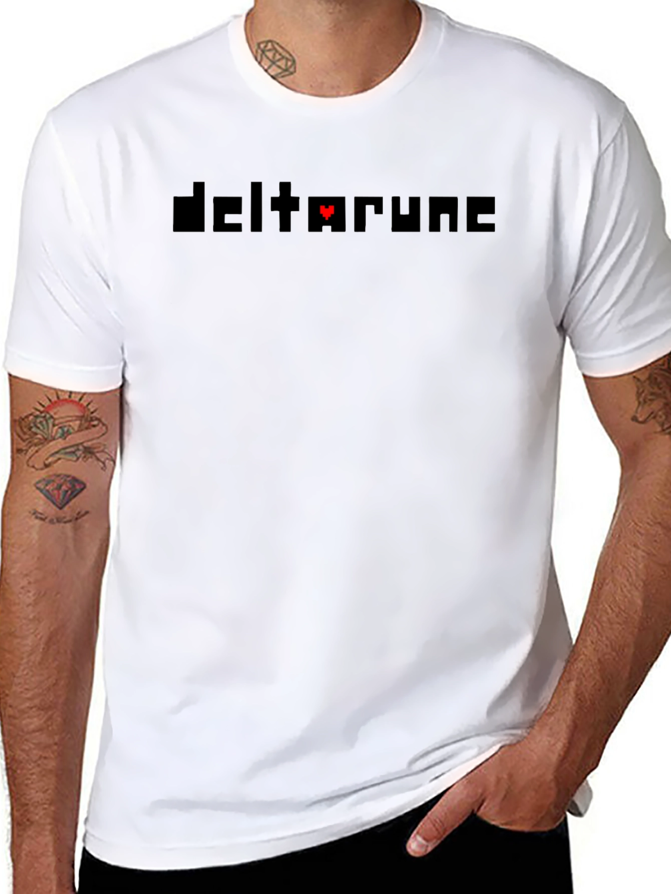 Deltarune Black T-Shirt - Heart Pixel Design