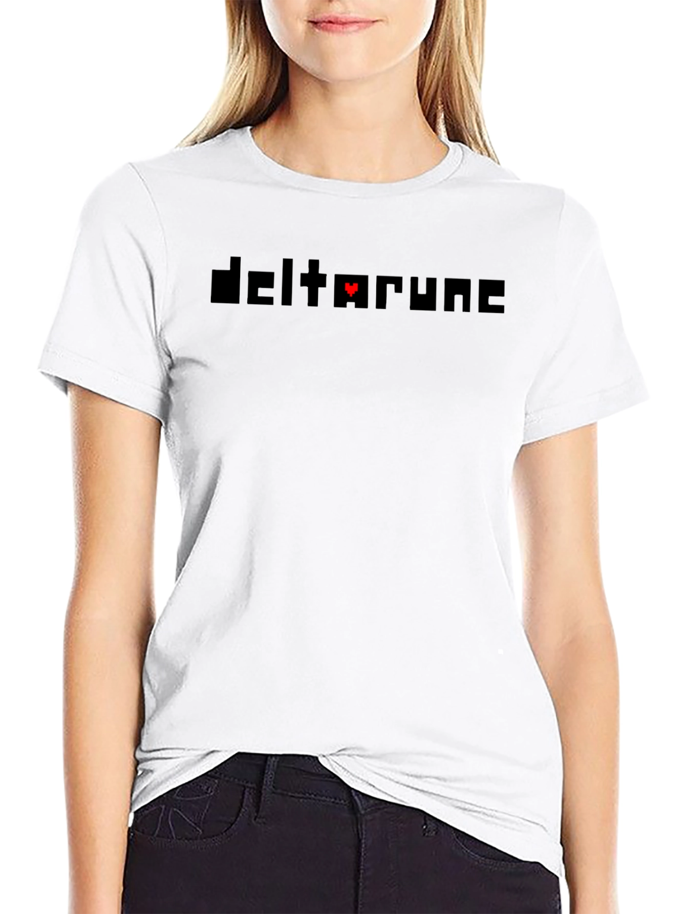 Deltarune Black T-Shirt - Heart Pixel Design