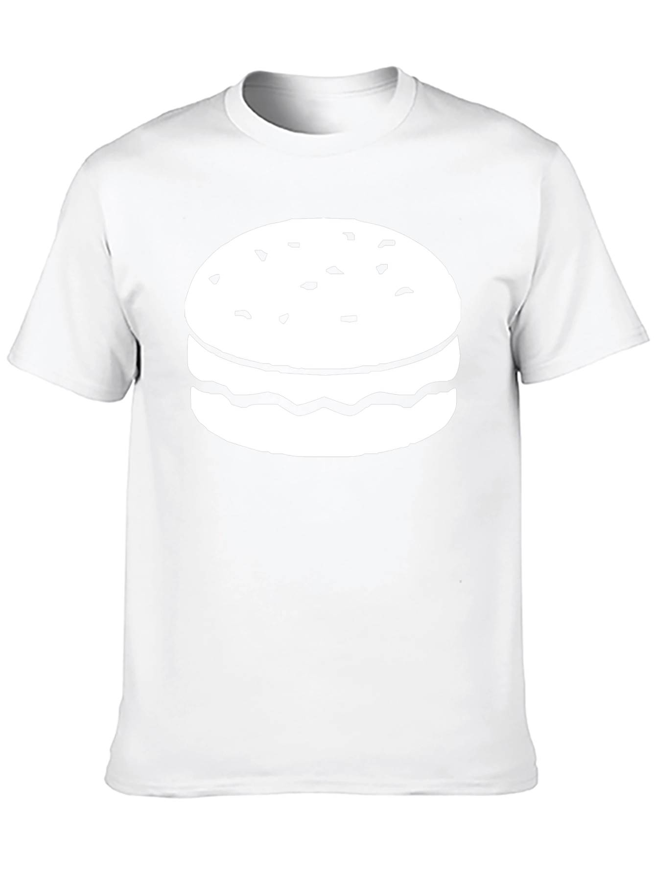 Burger Graphic Tee - Casual Black T-Shirt