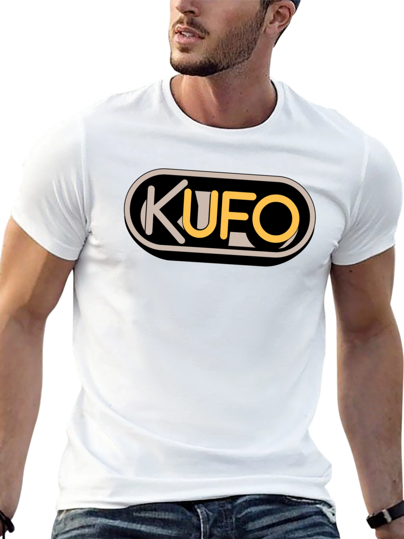 KUFO Graphic Tee - Classic Fit Black T-Shirt