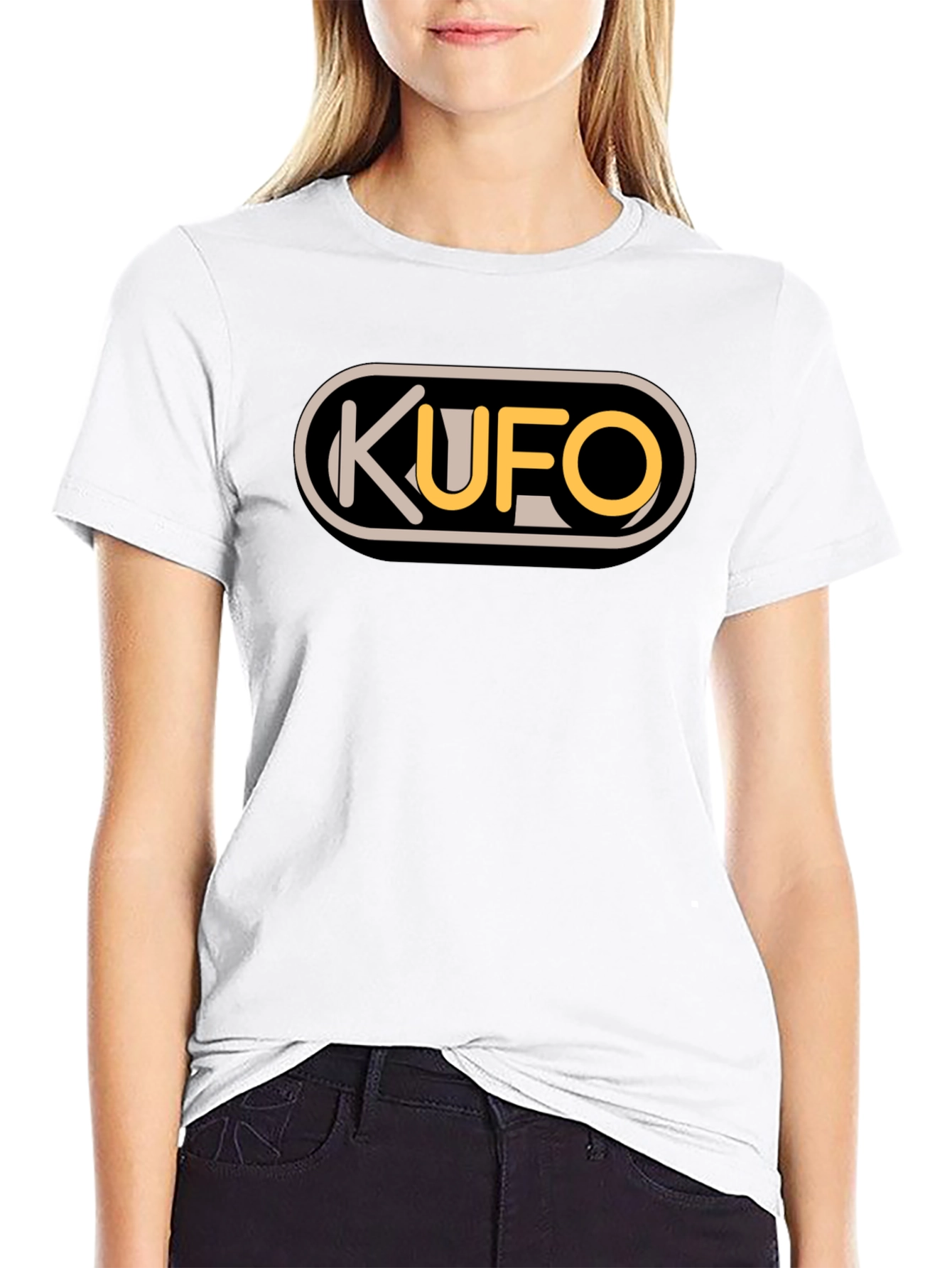 KUFO Graphic Tee - Classic Fit Black T-Shirt