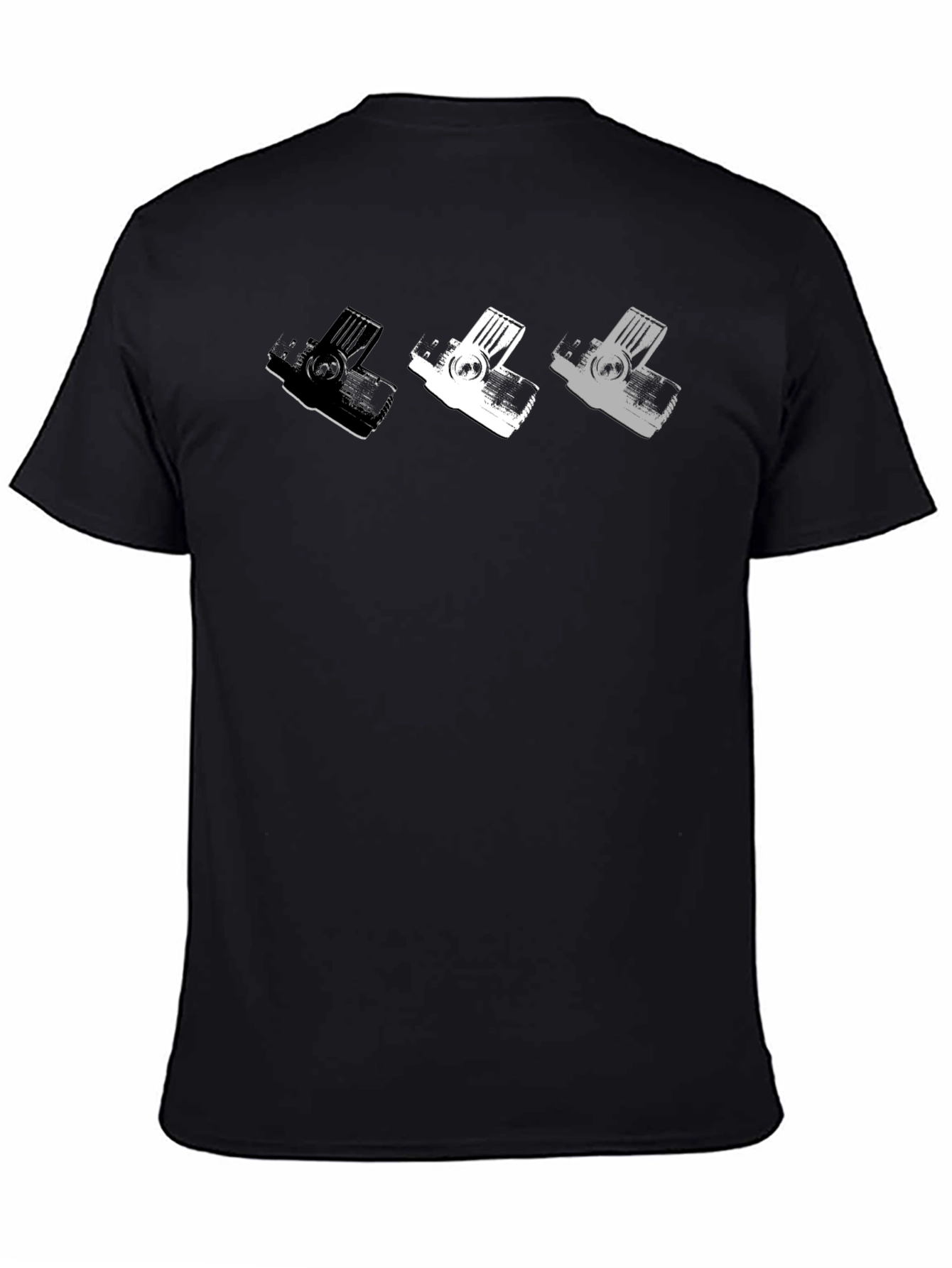 Retro Camera T-Shirt - Mens Black Graphic Tee