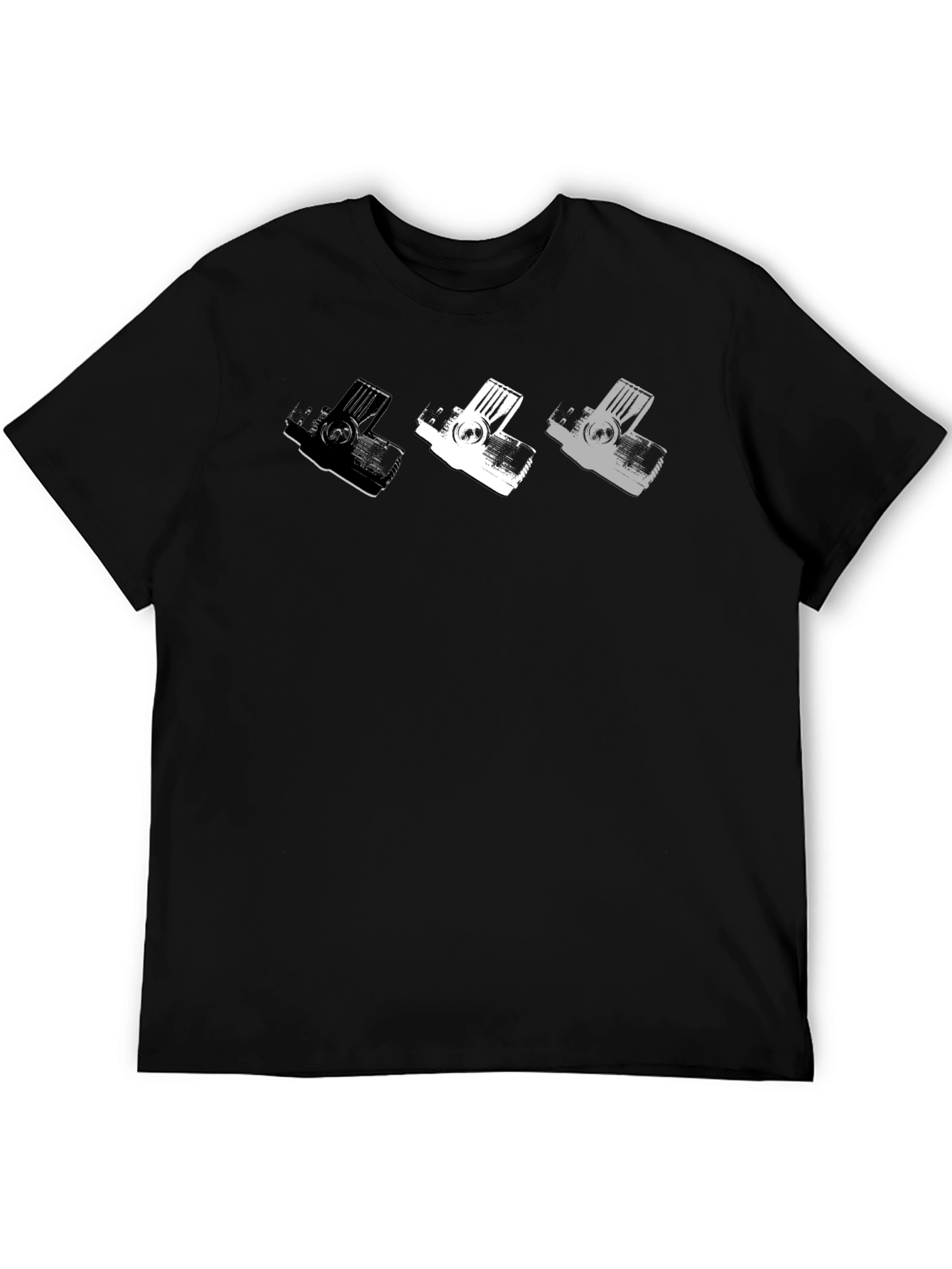 Retro Camera T-Shirt - Mens Black Graphic Tee