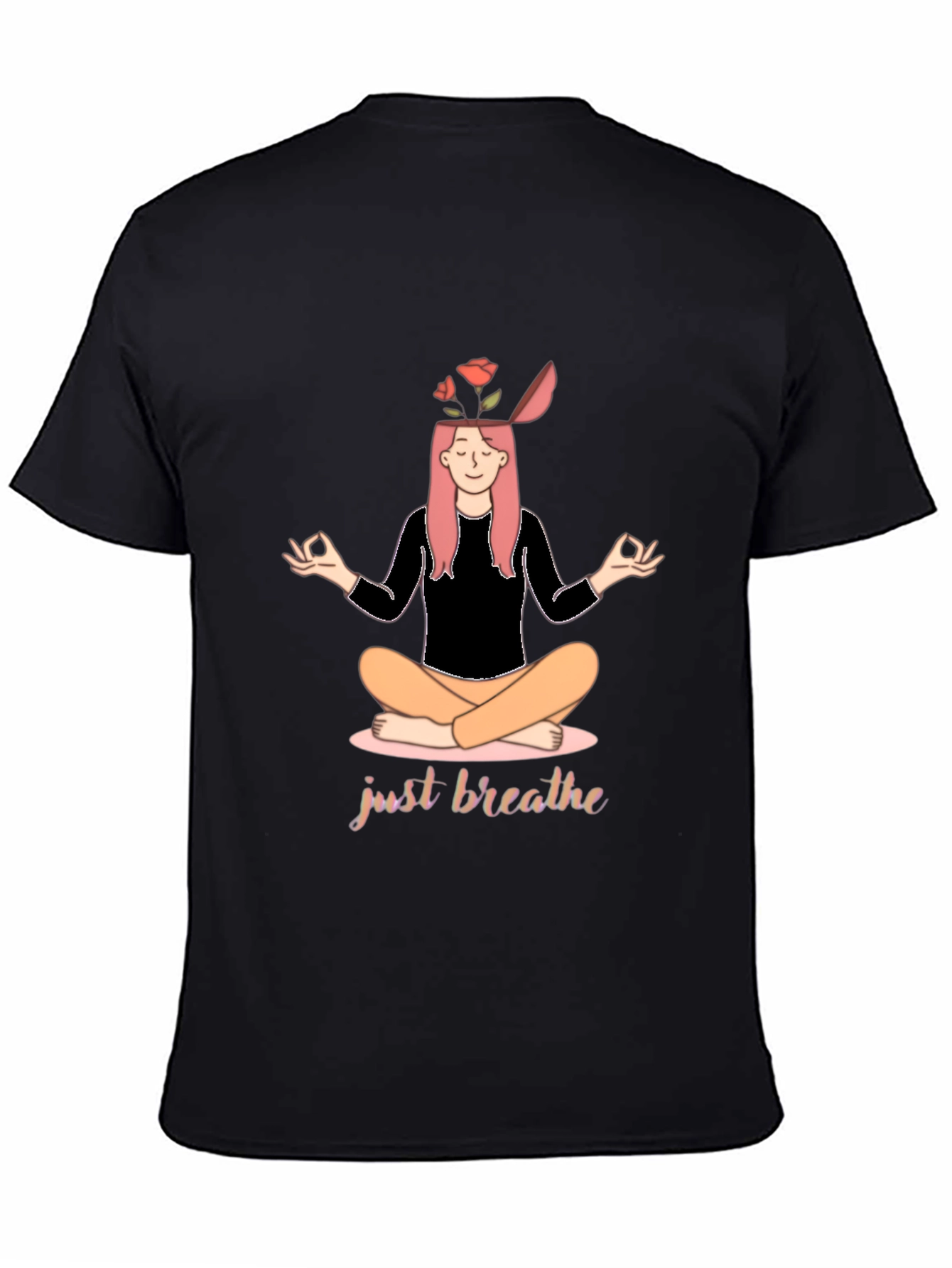 Just Breathe Yoga T-Shirt - Mindful Meditation Tee