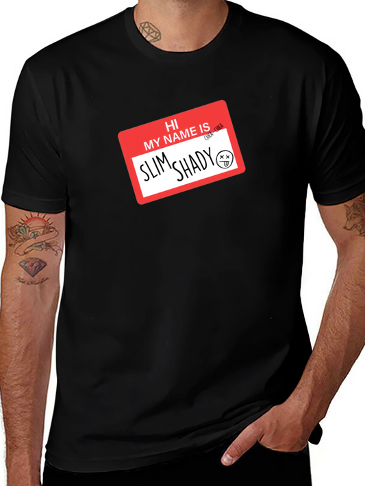 Slim Shady T-Shirt - Funny Name Tag Tee