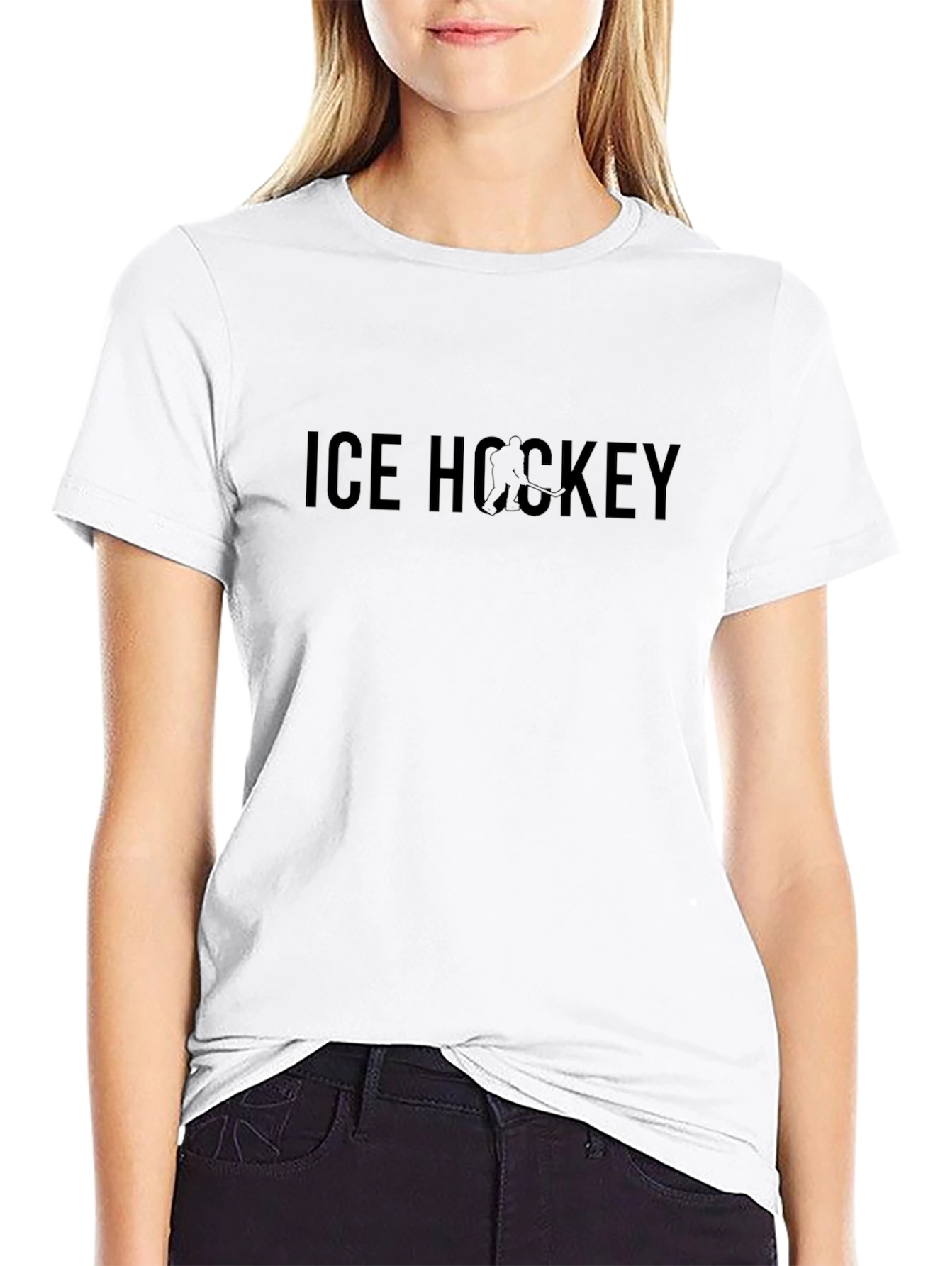 Ice Hockey Graphic Tee - Sporty Casual Style
