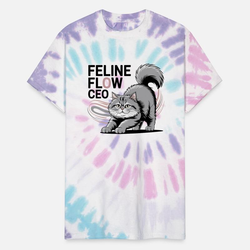 Feline Flow CEO – Chic Cat Stretch Leadership Tee