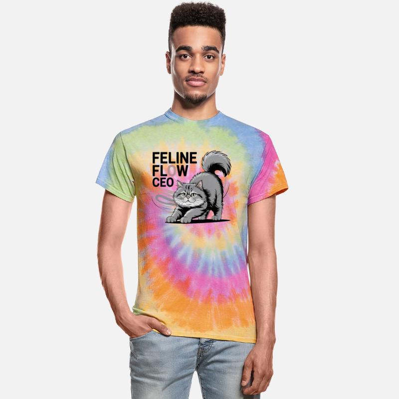Feline Flow CEO – Chic Cat Stretch Leadership Tee