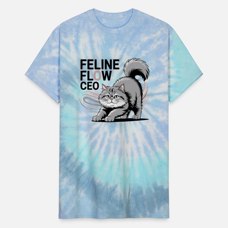 Feline Flow CEO – Chic Cat Stretch Leadership Tee