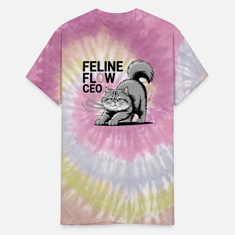 Feline Flow CEO – Chic Cat Stretch Leadership Tee