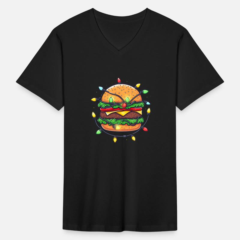Festively decorated cheeseburger