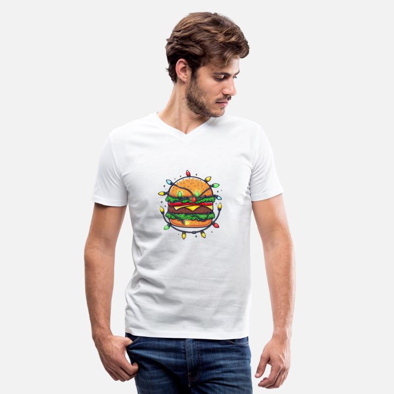 Festively decorated cheeseburger