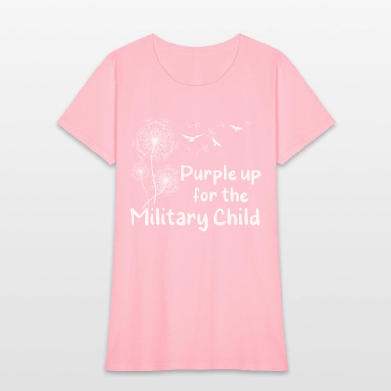 Floral Purple Up For Military Child Kids month