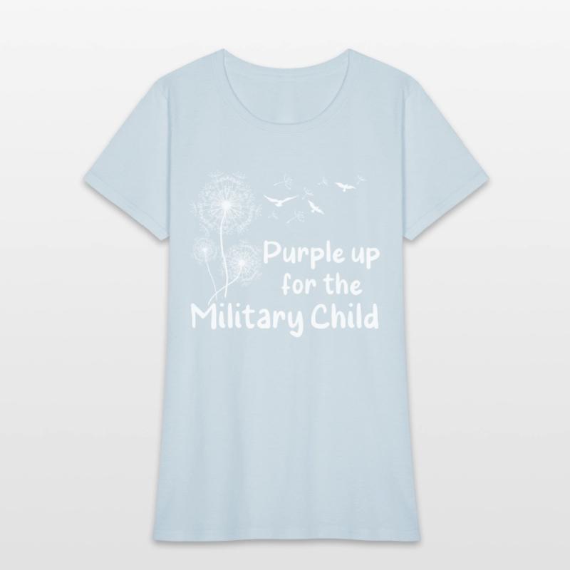 Floral Purple Up For Military Child Kids month