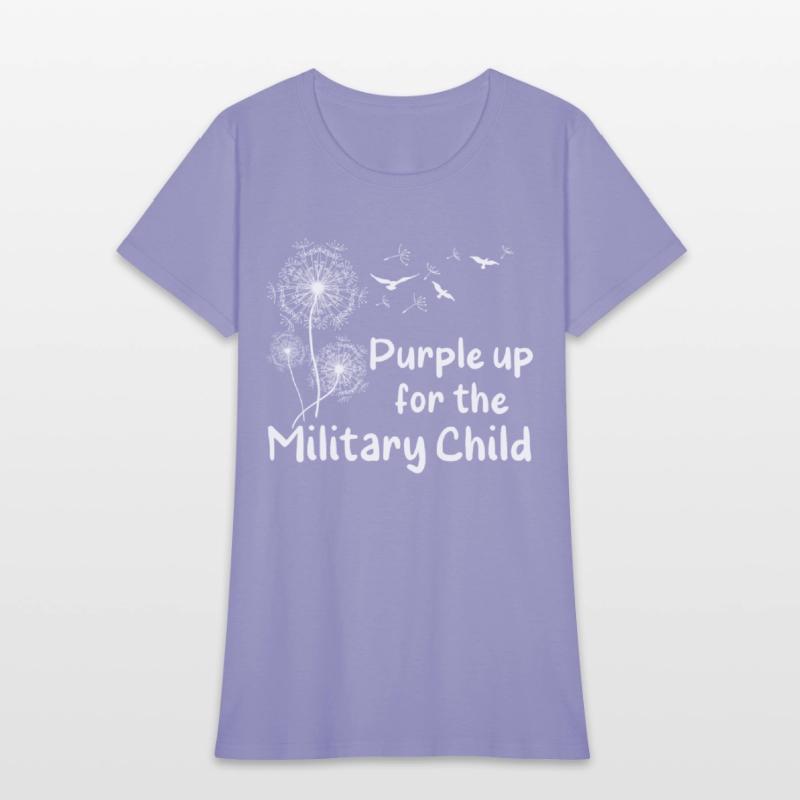 Floral Purple Up For Military Child Kids month
