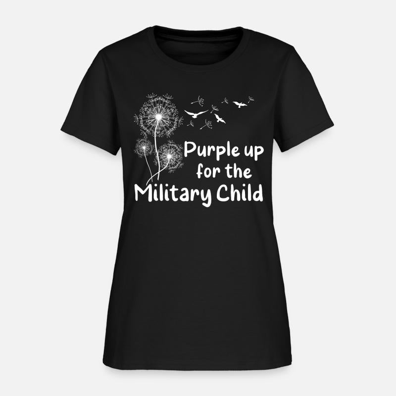 Floral Purple Up For Military Child Kids month
