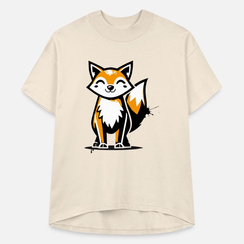 fox in stencil graffiti design