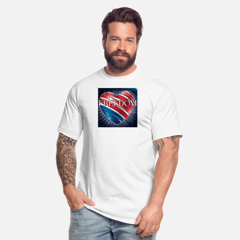 Freedom Edgy Red White and Blue Heart