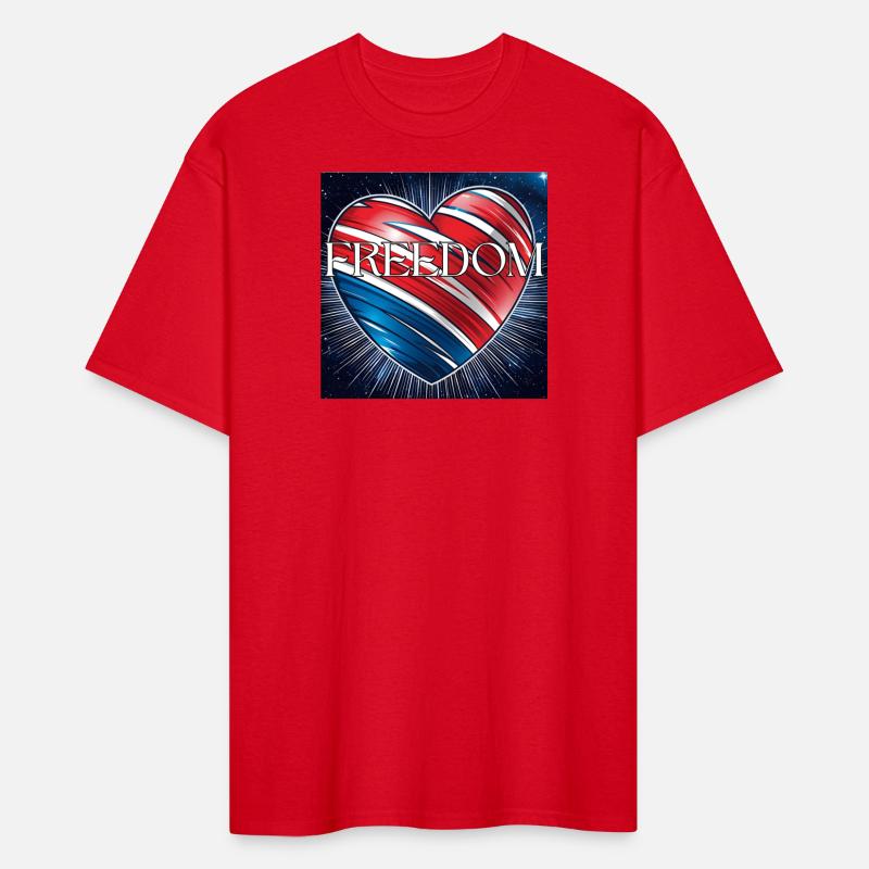 Freedom Edgy Red White and Blue Heart