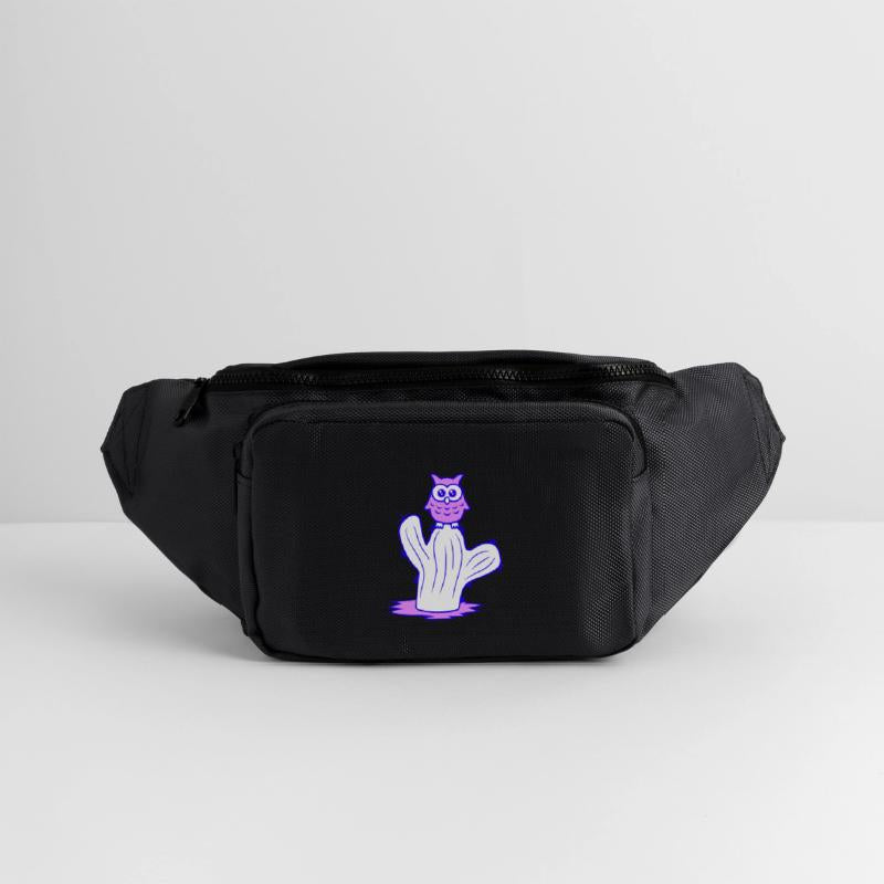 Funny Cactus Owl Sits Cactus Night Bird Cute Sweet