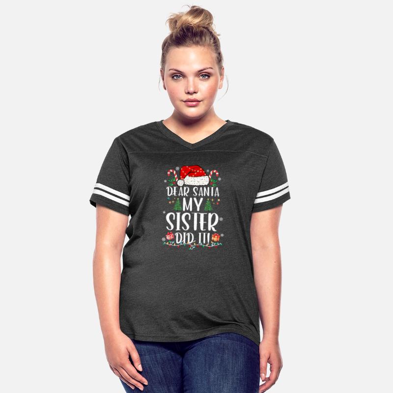 Funny Christmas Dear Santa My Sister Did It Kid